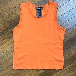 Vintage cotton No Boundaries Orange Ribbed Fitted Tank Top M